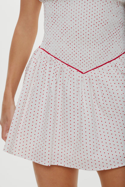 Frankies Bikinis sale Coast Cotton Mini Dress - Red Dot