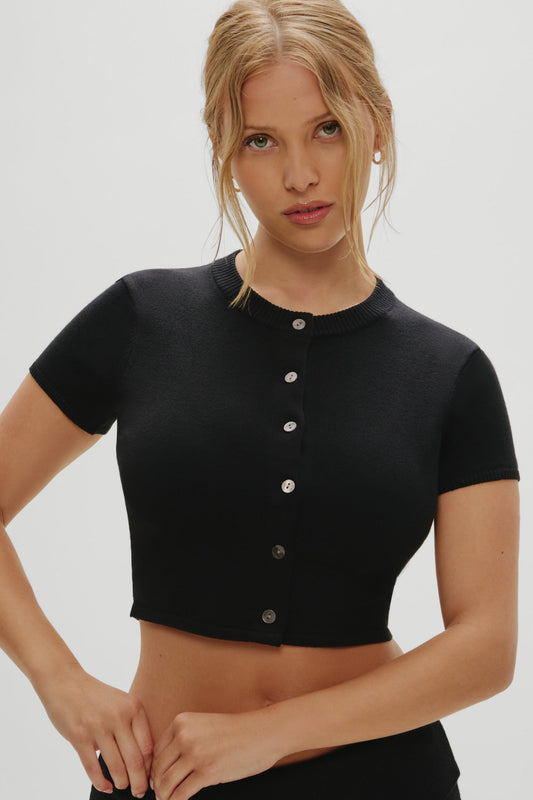 Frankies Bikinis sale x Khy Oakley Cloud Knit Cardigan - Midnight Serenade