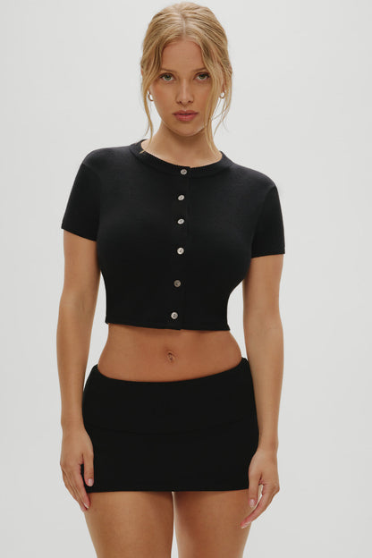 Frankies Bikinis sale x Khy Briar Cloud Knit Skirt - Midnight Serenade