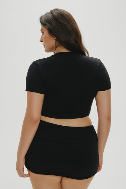 Frankies Bikinis sale x Khy Briar Cloud Knit Skirt - Midnight Serenade