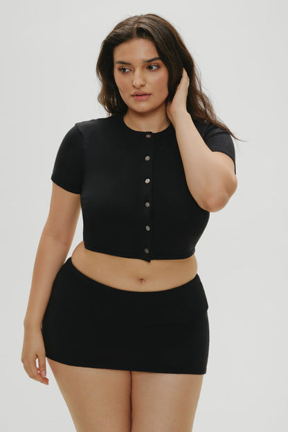 Frankies Bikinis sale x Khy Briar Cloud Knit Skirt - Midnight Serenade