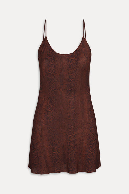 Frankies Bikinis sale x Réalisation Par Luz Mini Slip Dress - Python