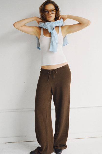Frankies Bikinis sale Wesley Knit Pants - Chocolate Brown