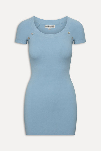 Frankies Bikinis sale Haze Knit Mini Dress - Blue Vanilla