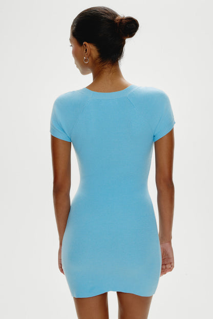 Frankies Bikinis sale Haze Knit Mini Dress - Blue Vanilla