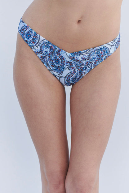 Frankies Bikinis sale Enzo Shine Cheeky Bikini Bottom - Paradiso Paisley