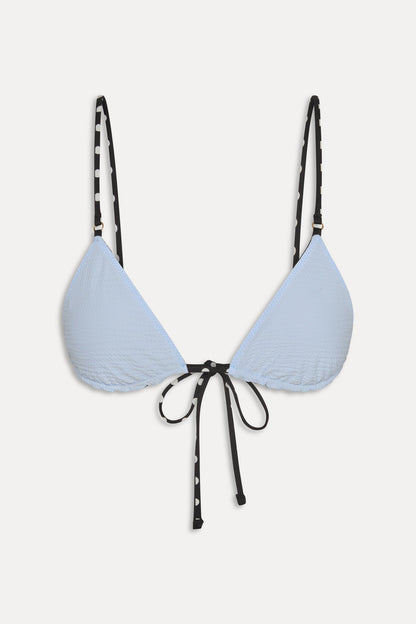 Frankies Bikinis sale Elena Reversible Micro Bikini Top - Frost