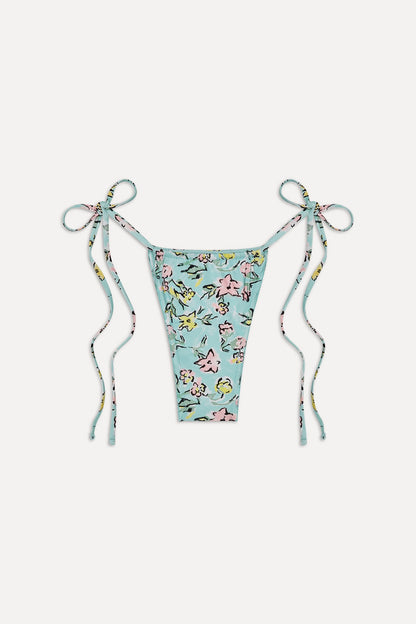 Frankies Bikinis sale Tidal Micro String Bikini Bottom - Pastel Peony