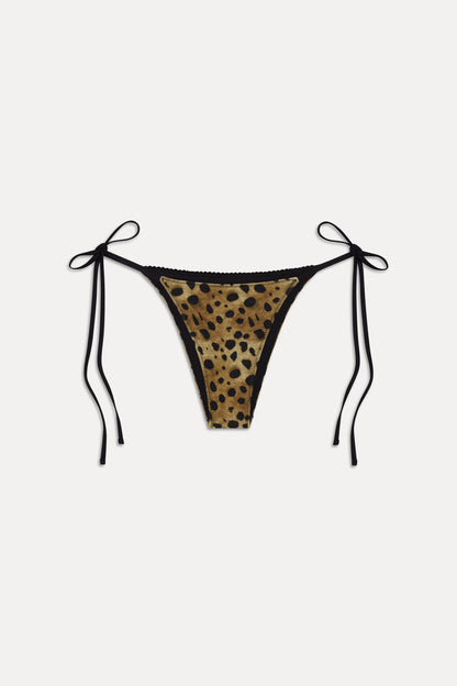 Frankies Bikinis sale x Khy Mackenzie Skimpy Bikini Bottom - Lacey Leopard