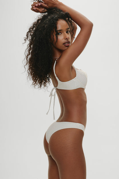 Frankies Bikinis sale x Khy Enzo Cheeky Bikini Bottom - Pearl Dot
