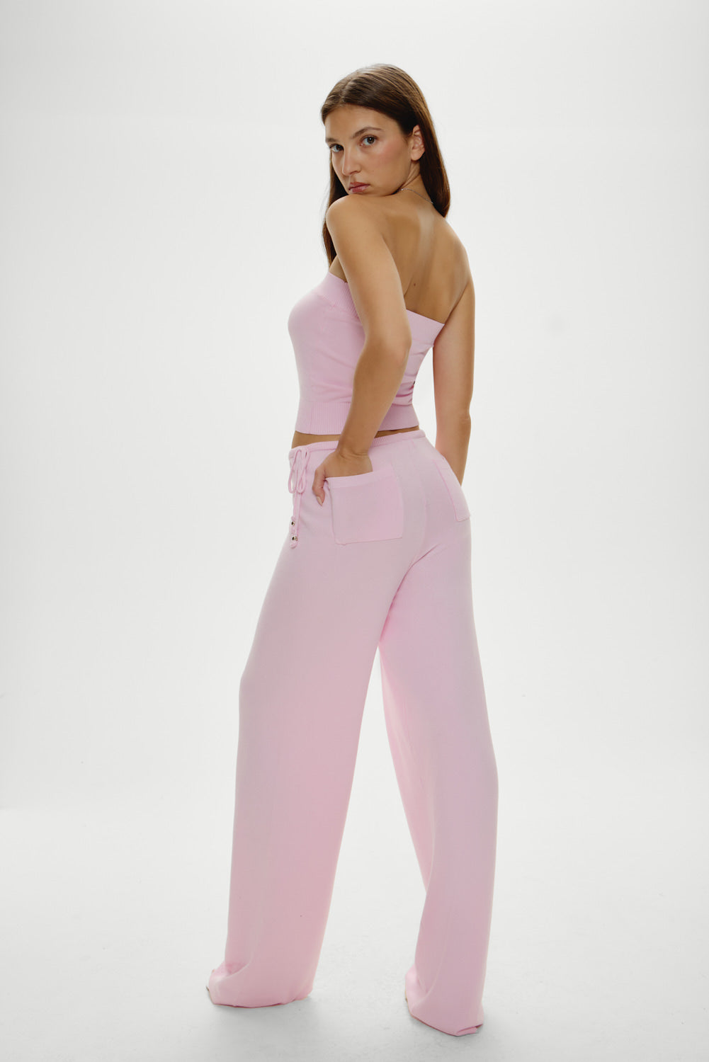 Frankies Bikinis sale Breeze Low Rise Knit Pants - Strawberries & Cream