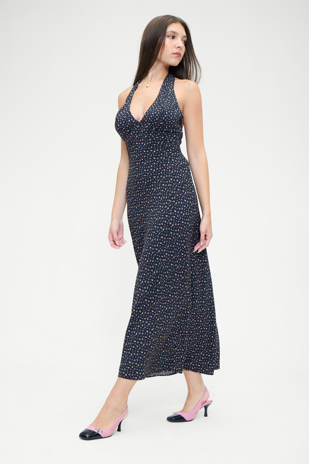 Frankies Bikinis sale Madeleine Floral Maxi Dress - Midnight Flower