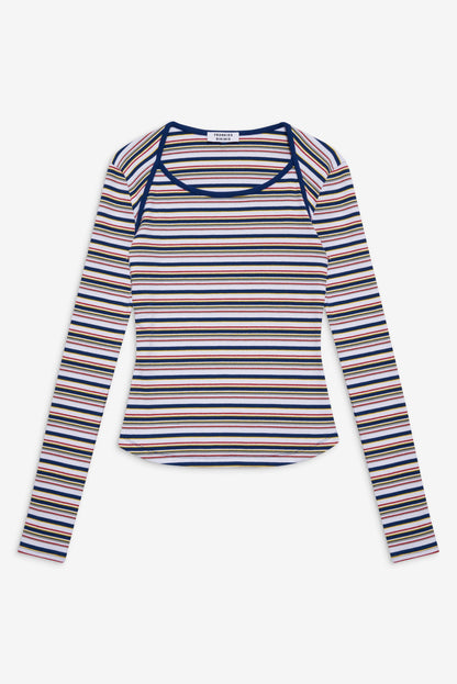Frankies Bikinis sale Blair Striped Long Sleeve Shirt - Love Stripe