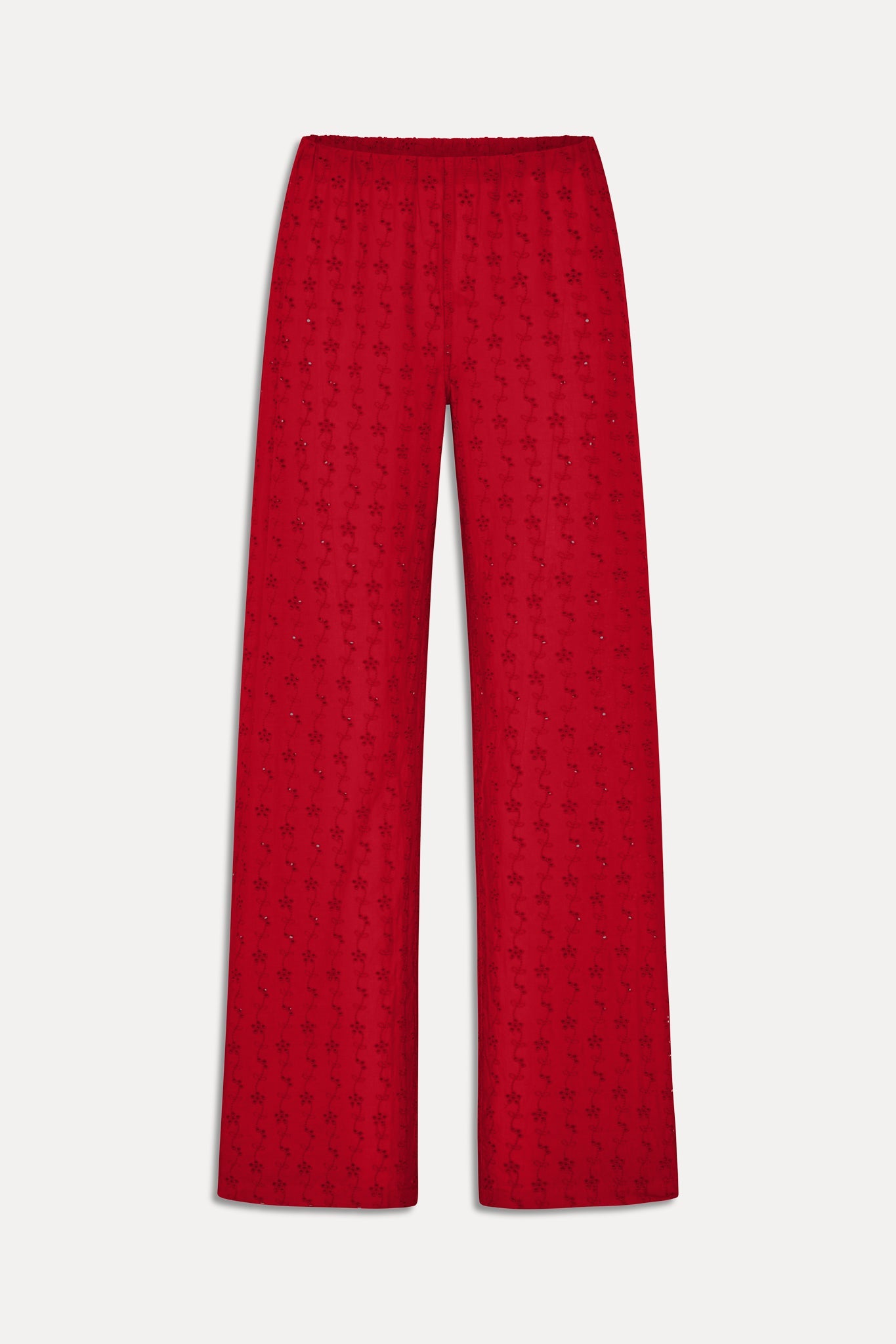 Frankies Bikinis sale Princess Eyelet Pants - Red Rose