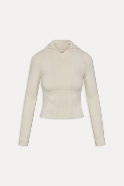 Frankies Bikinis sale Hazel Knit Hoodie - Honeymoon