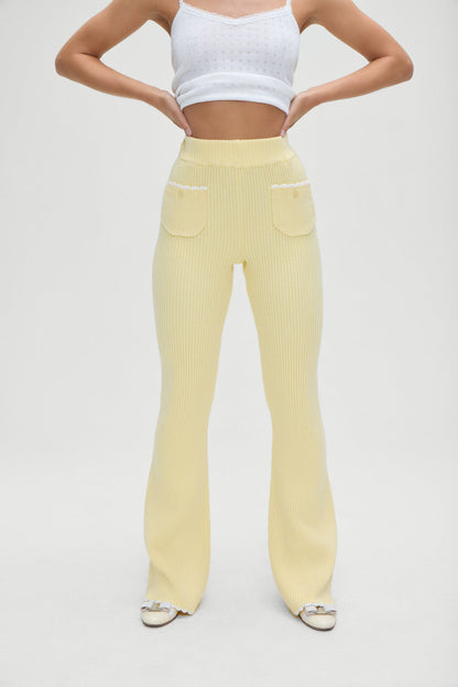 Frankies Bikinis sale Camden Knit Pants - Vanilla Sugar