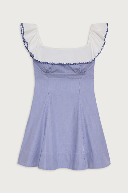 Frankies Bikinis sale Lilah Striped Mini Dress - Midnight Stripe