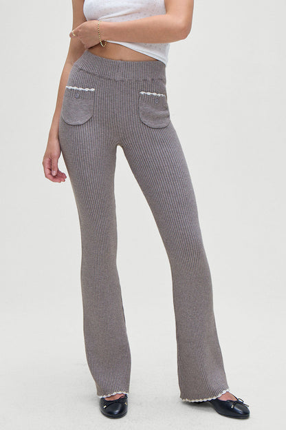 Frankies Bikinis sale Camden Knit Pants - Rain Cloud