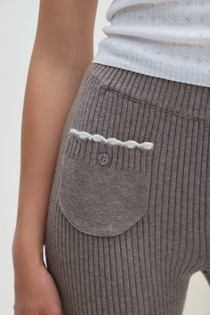 Frankies Bikinis sale Camden Knit Pants - Rain Cloud