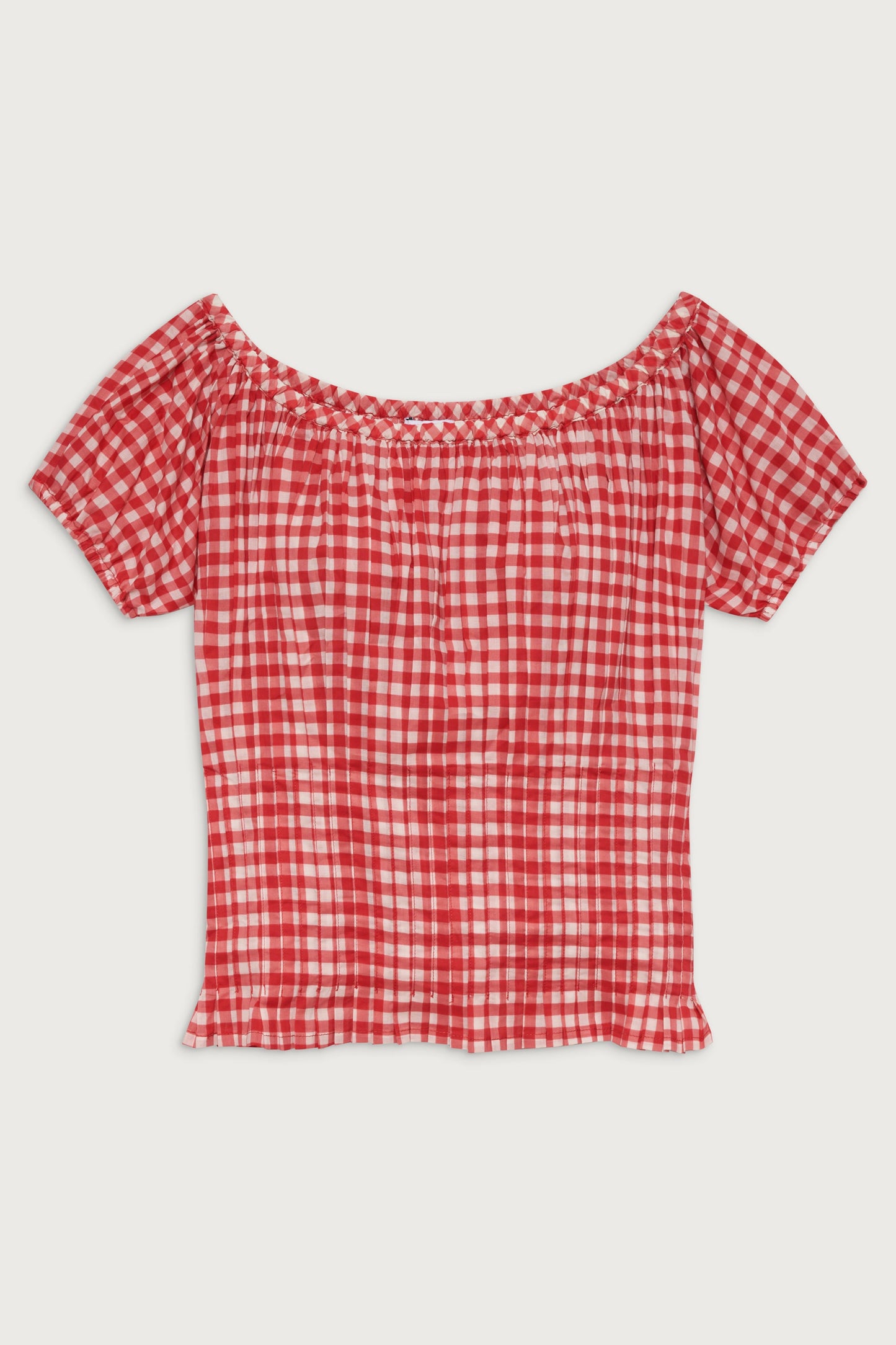 Frankies Bikinis sale Cider Gingham Blouse - Cherry Gingham