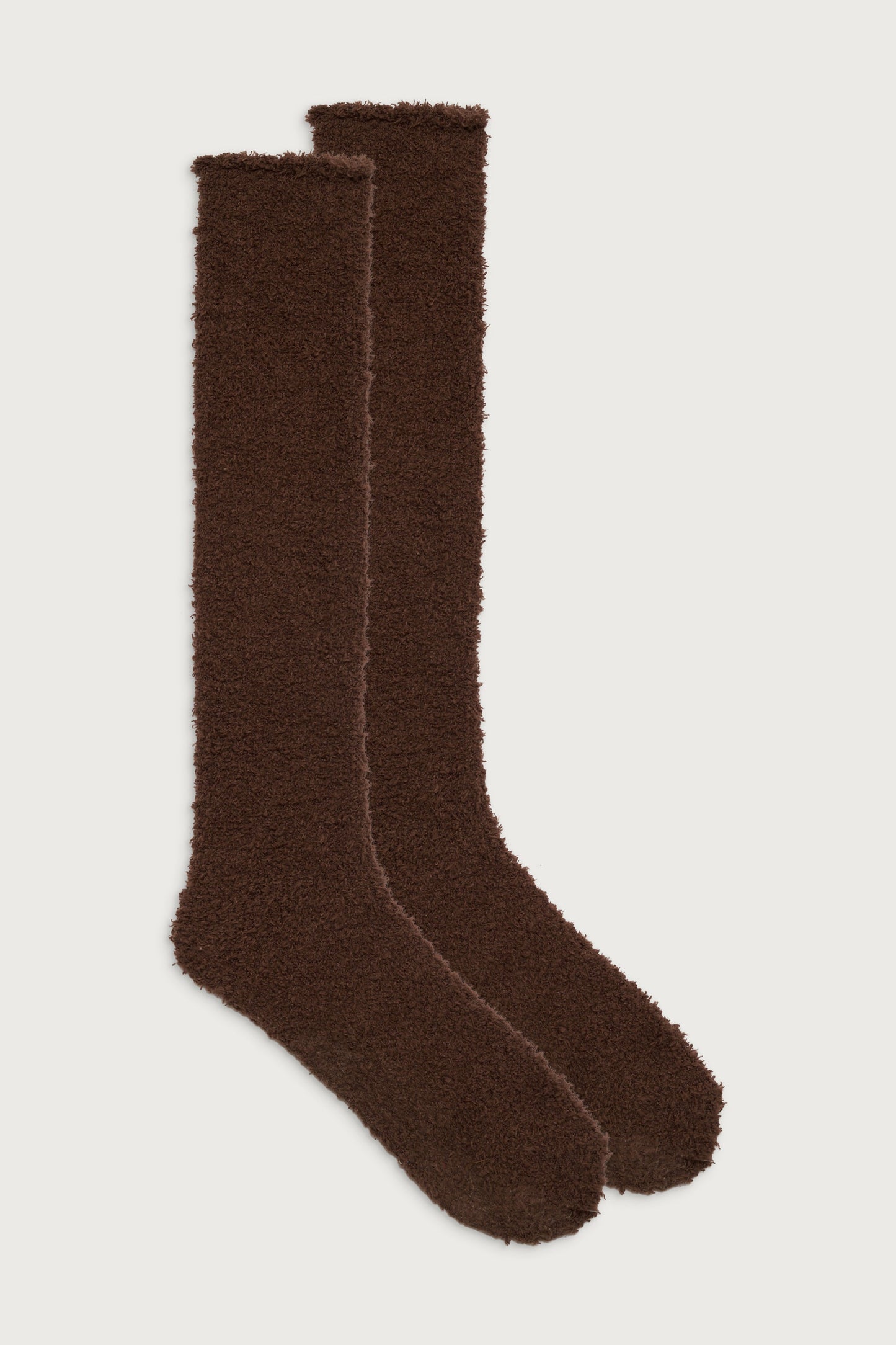 Frankies Bikinis sale Cuddle Fuzzy High Socks - Chocolate Lily