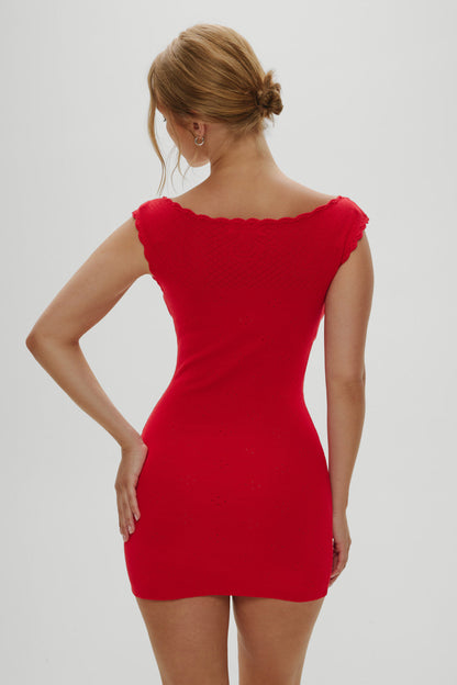 Frankies Bikinis sale Leila Mini Dress - Red Rose