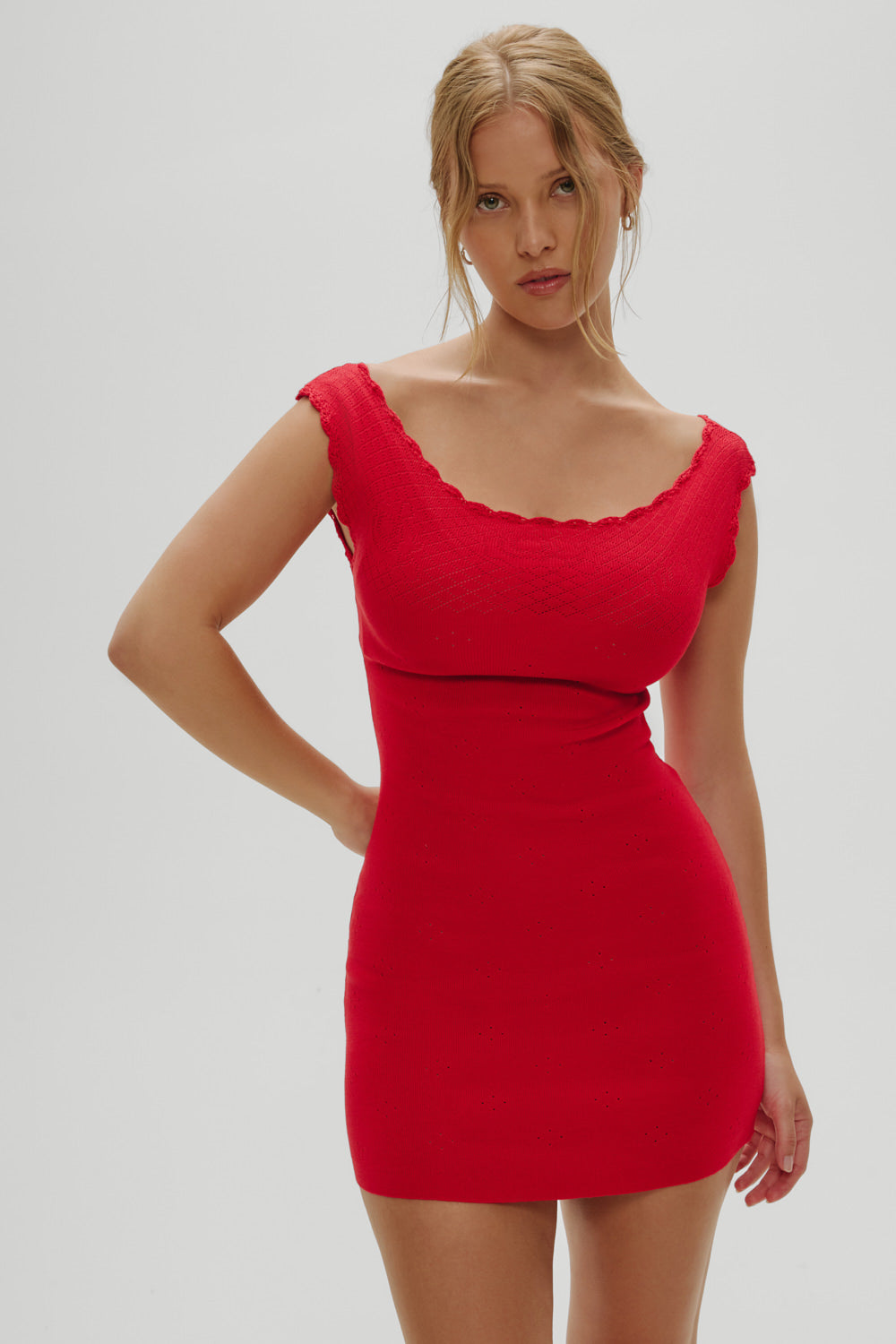 Frankies Bikinis sale Leila Mini Dress - Red Rose
