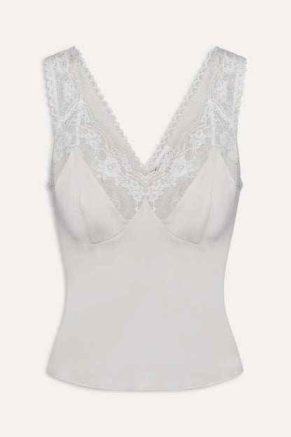 Frankies Bikinis sale Harper Satin Lace Top - Heaven