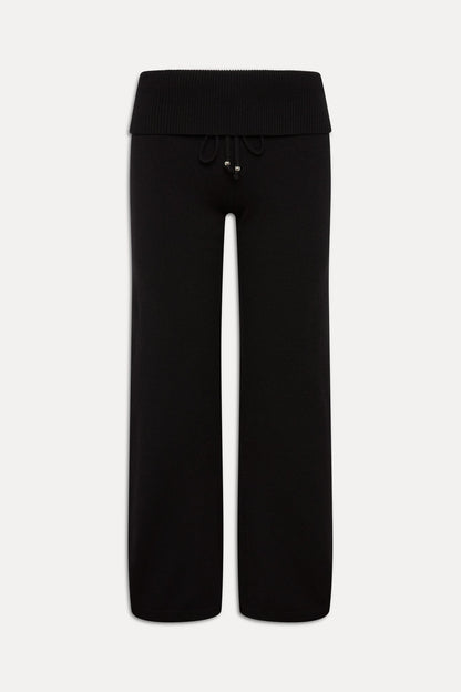 Frankies Bikinis sale Dawson Knit Fold Over Pants - Black