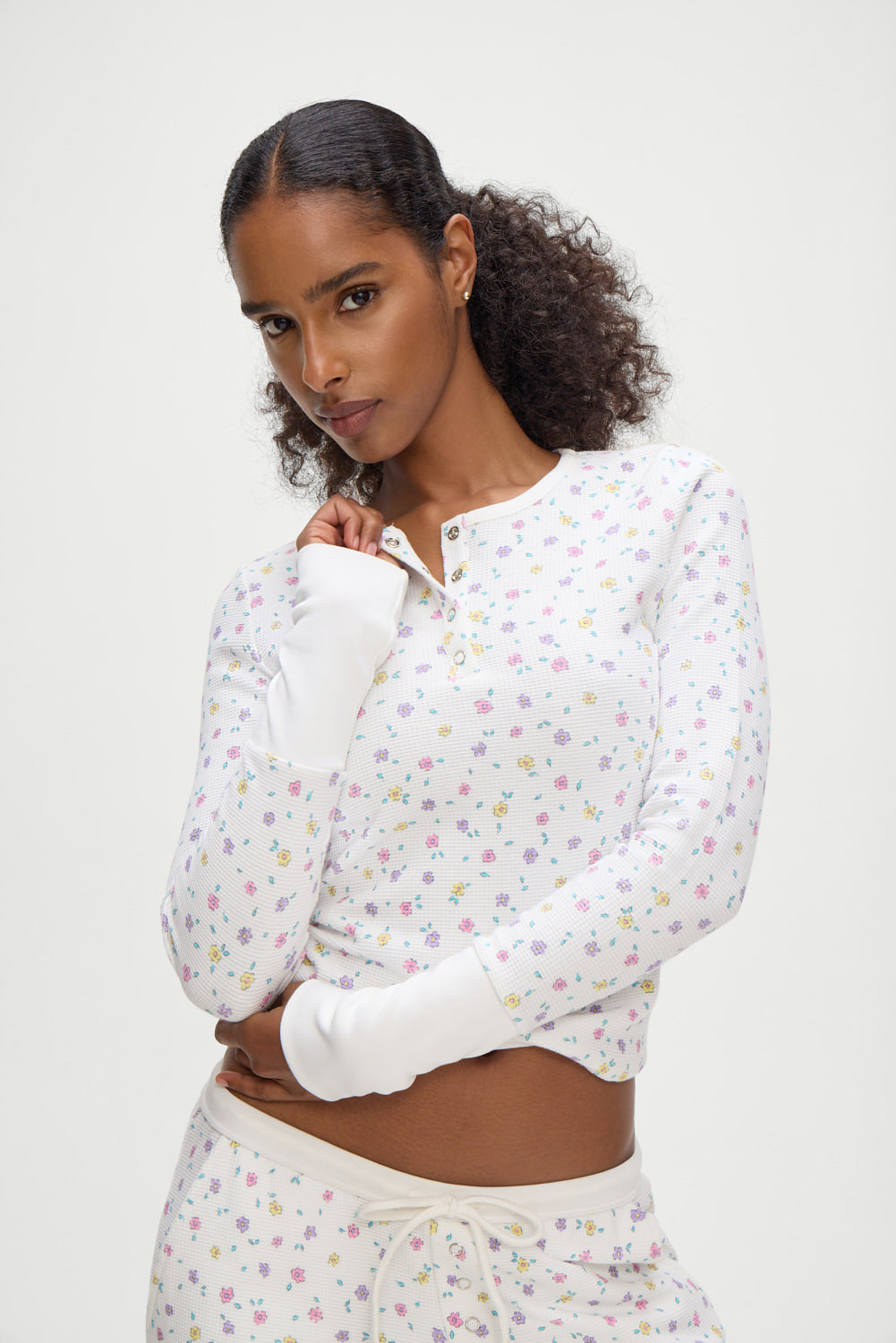 Frankies Bikinis sale Nate Long Sleeve Thermal Shirt - Picnic Blanket