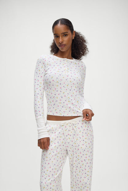 Frankies Bikinis sale Nate Long Sleeve Thermal Shirt - Picnic Blanket