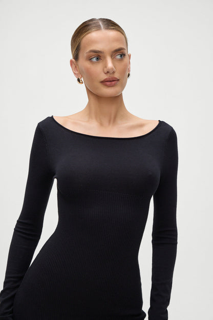 Frankies Bikinis sale Luca Knit Mini Dress - Black