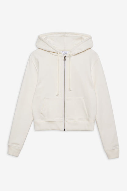 Frankies Bikinis sale Fall Zip Up Hoodie - White