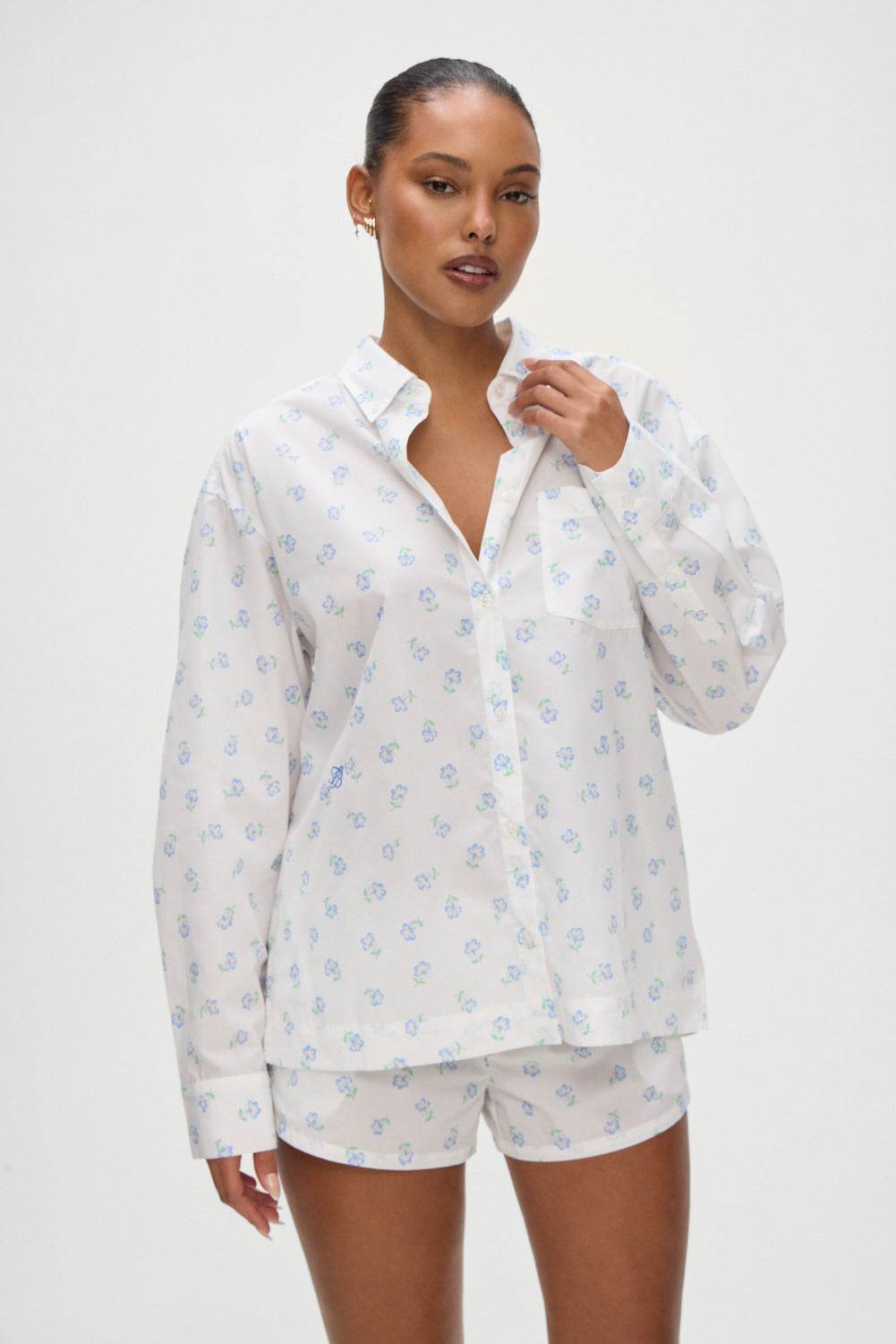 Frankies Bikinis sale Ralph Long Sleeve Sleep Shirt - Periwinkle