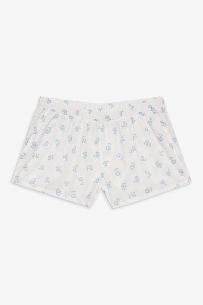 Frankies Bikinis sale Farmhouse Boxer Sleep Shorts - Periwinkle