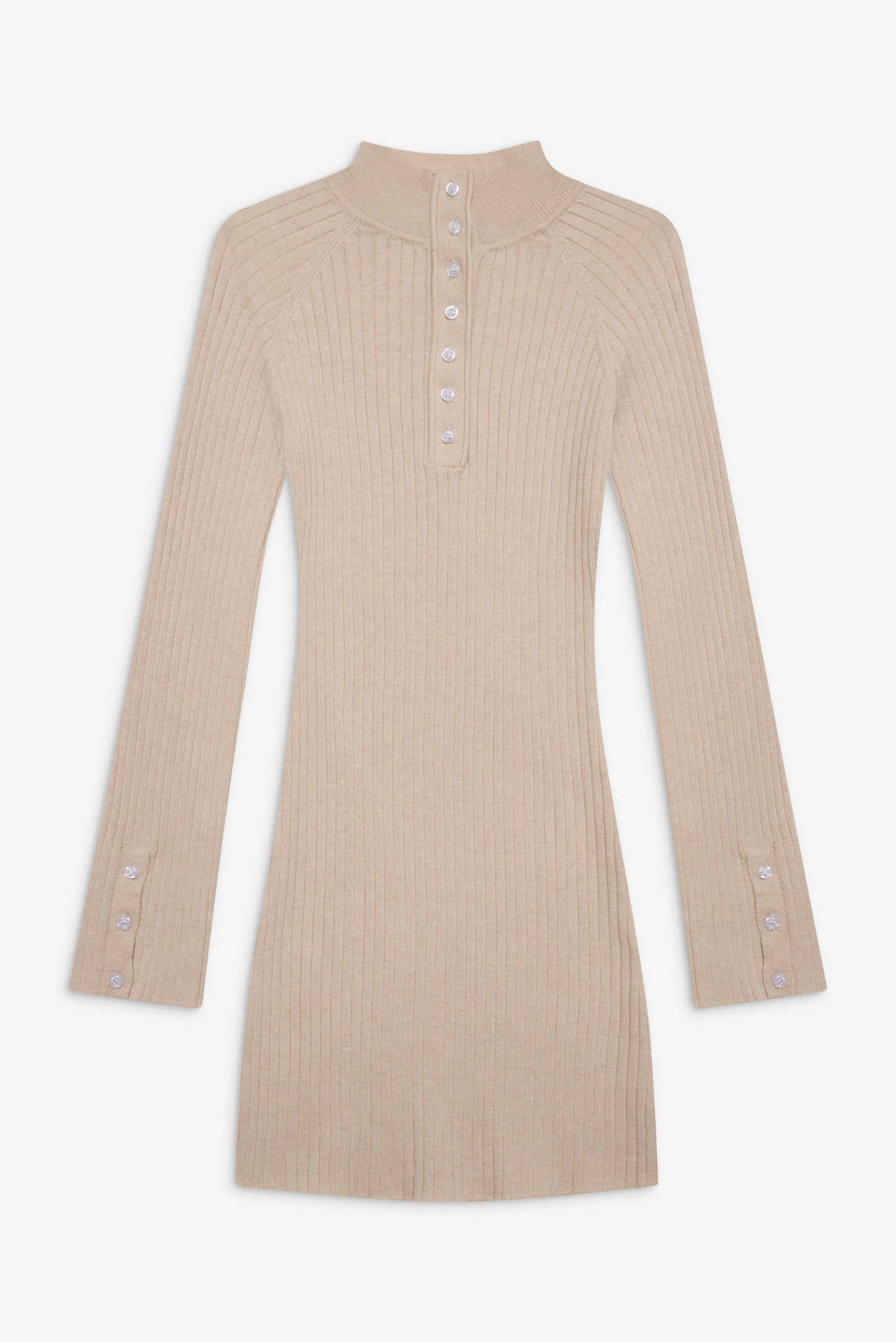 Frankies Bikinis sale Isla Long Sleeve Mini Dress - Cream