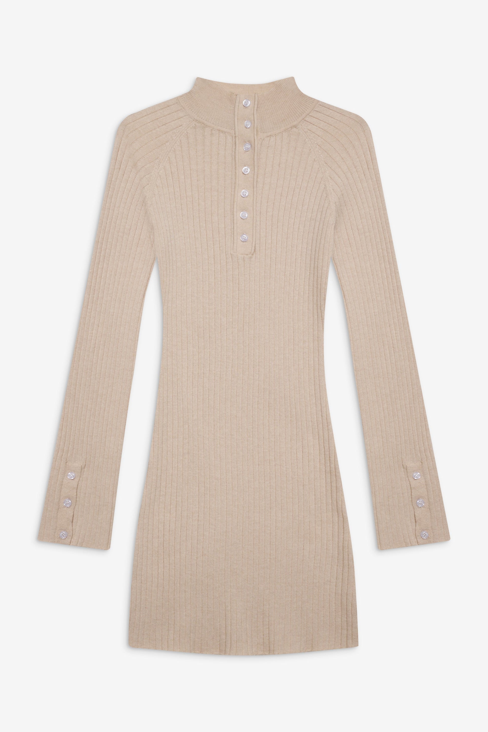 Frankies Bikinis sale Isla Long Sleeve Mini Dress - Cream