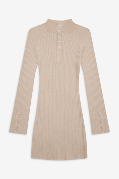 Frankies Bikinis sale Isla Long Sleeve Mini Dress - Cream