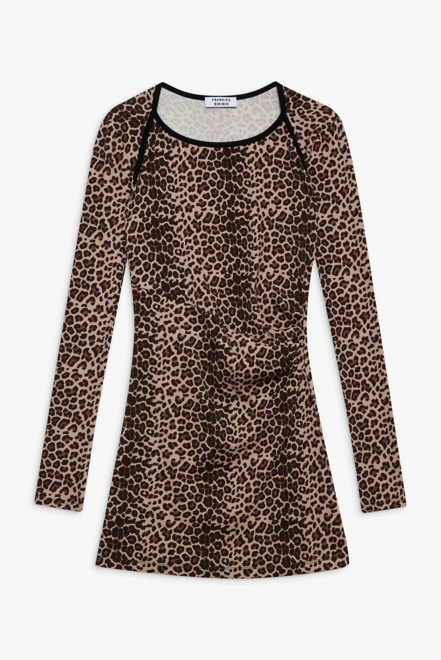 Frankies Bikinis sale Chelsea Long Sleeve Mini Dress - Cheetah