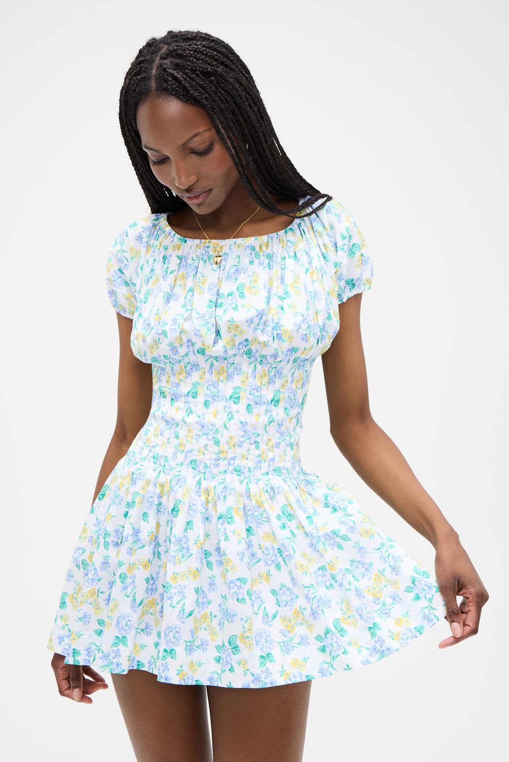 Frankies Bikinis sale Sadie Mini Dress - Coastal Floral