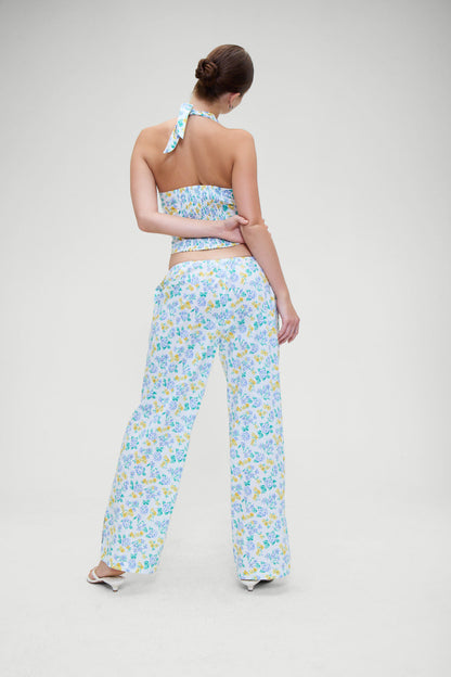 Frankies Bikinis sale Cottage Halter Top - Coastal Floral