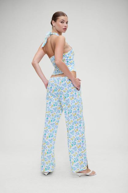 Frankies Bikinis sale Daisy Low Rise Pant - Coastal Floral