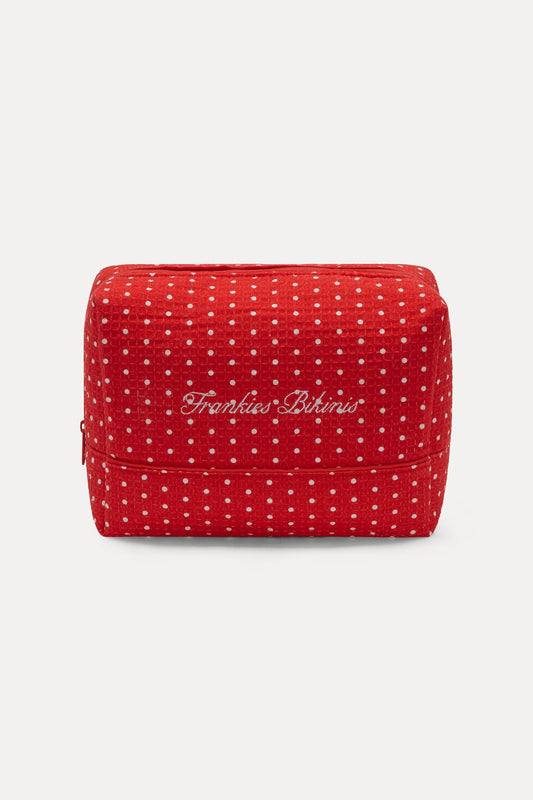 Frankies Bikinis sale Holiday Cosmetic Bag - Holiday Dot
