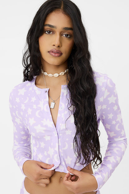 Frankies Bikinis sale Cheri Terry Cardigan Sweater - Luna