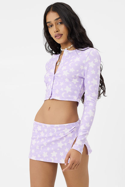 Frankies Bikinis sale Cheri Terry Cardigan Sweater - Luna