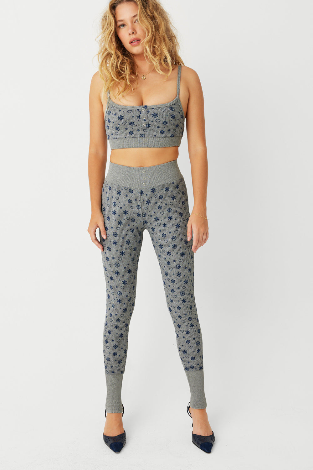 Frankies Bikinis sale Noelle Waffle Legging - Apres Ski
