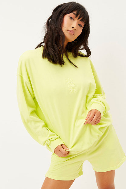 Frankies Bikinis sale Bennie Oversized Crewneck Sweatshirt - Lemonade