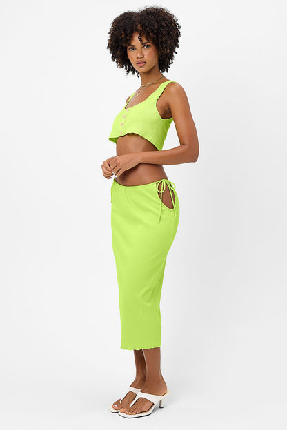 Frankies Bikinis sale Solana Plissé Tank - Kiwi