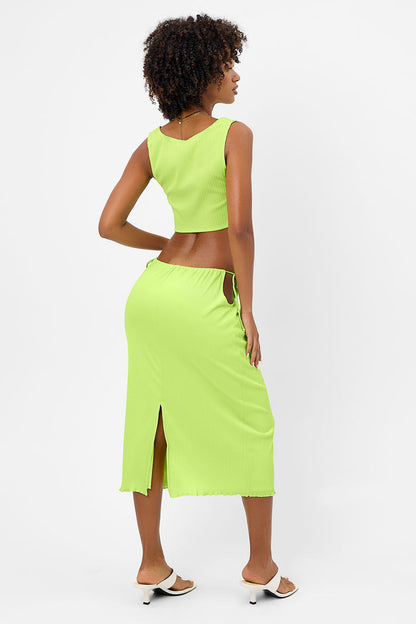 Frankies Bikinis sale Solana Plissé Tank - Kiwi