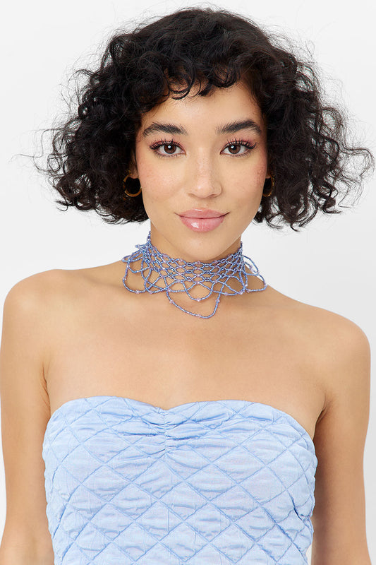 Frankies Bikinis sale Ocean Drip Necklace - Baby Blue